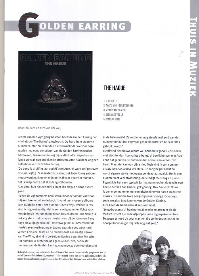 De Riepe (Noord Nederland) Daklozenkrant#213 The Hague album review